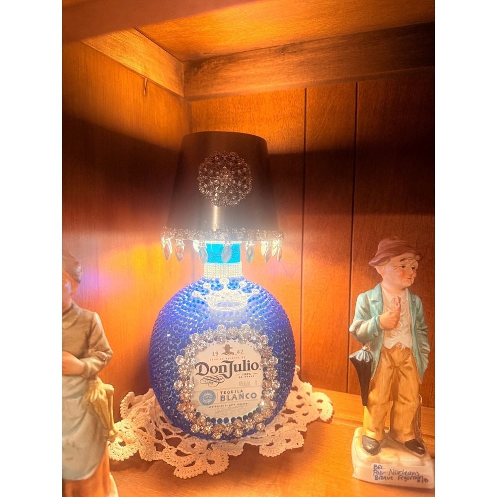 Don Julio empty‎ lamp bottle with jewels